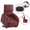 vidaXL Fauteuil inclinable de massage &eacute;lectrique rouge bordeaux
