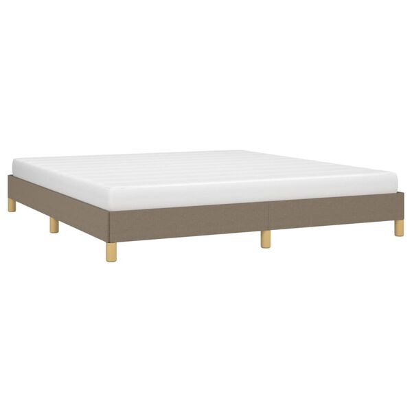 vidaXL Cadre de lit sans matelas taupe 180x200 cm tissu