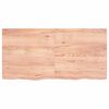 vidaXL Dessus de table marron clair bois ch&ecirc;ne massif trait&eacute;