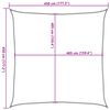 vidaXL Voile d'ombrage 160 g/m&sup2; carr&eacute; gris clair 4,5x4,5 m PEHD