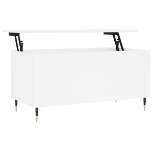 vidaXL Table basse Blanc 90x44,5x45 cm Bois d'ing&eacute;nierie