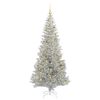 vidaXL Sapin de No&euml;l avec 300 LED avec support Argent 210 cm PET