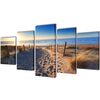 vidaXL Set de toiles murales imprim&eacute;es Plage de sable 200 x 100 cm