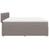 vidaXL Sommier &agrave; lattes de lit avec matelas Taupe 180x200 cm Tissu