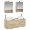 vidaXL Ensemble de mobilier de salle de bain 5 pcs Ch&ecirc;ne Sonoma