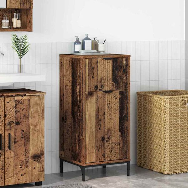 vidaXL Cabinet de salle de bain Bois Ancien 39,5 x 36 x 88 cm