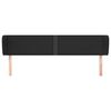 vidaXL T&ecirc;te de lit avec oreilles Noir 183x23x78/88 cm Similicuir