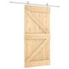 vidaXL Porte coulissante Naturel et Blanc 100 x 210 cm