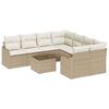vidaXL Ensemble de canap&eacute; de jardin 9 pc 8-Nombre de places Beige