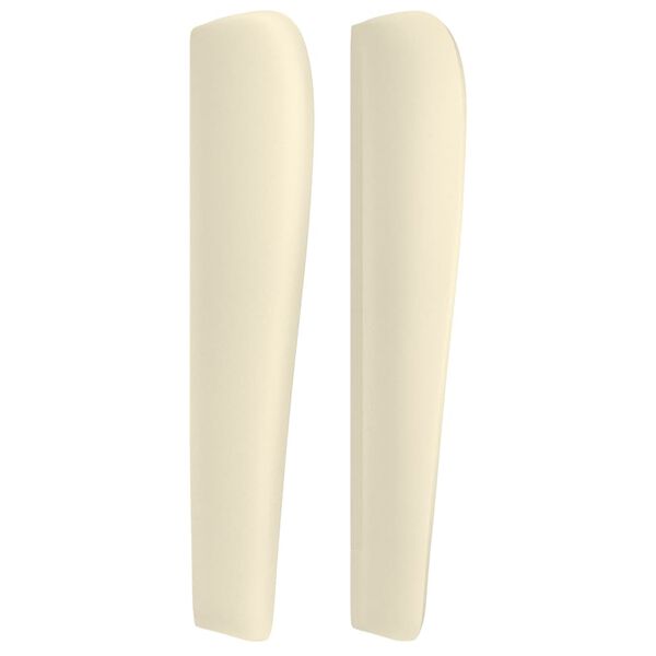 vidaXL T&ecirc;te de lit avec oreilles Cr&egrave;me 163x23x118/128 cm Similicuir