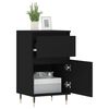 vidaXL Buffets 2 pcs noir 40x35x70 cm bois d&rsquo;ing&eacute;nierie
