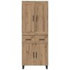 vidaXL Haut Armoire avec tiroir Ch&ecirc;ne artisanal 69,5 x 34 x 180 cm