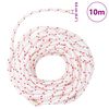 vidaXL Cordon de d&eacute;marrage &agrave; tirer blanc et rouge &Oslash;6 mm 10 m nylon