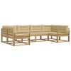 vidaXL Ensemble de canap&eacute;s d'ext&eacute;rieur 6 pc Blanc et Beige