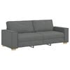 vidaXL Canap&eacute; 3 places Gris fonc&eacute; 220x78x84 cm Tissu