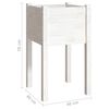 vidaXL Jardinières d'extérieur 2 pcs Blanc 40x40x70 cm Bois de pin