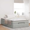 vidaXL Lit ottoman avec matelas gris clair 120x190 cm velours