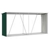 vidaXL Abri de stockage de bois Acier galvanis&eacute; 330x84x152 cm Vert