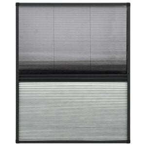vidaXL Moustiquaire pliss&eacute;e pour fen&ecirc;tre Aluminium 60x80cm avec auvent