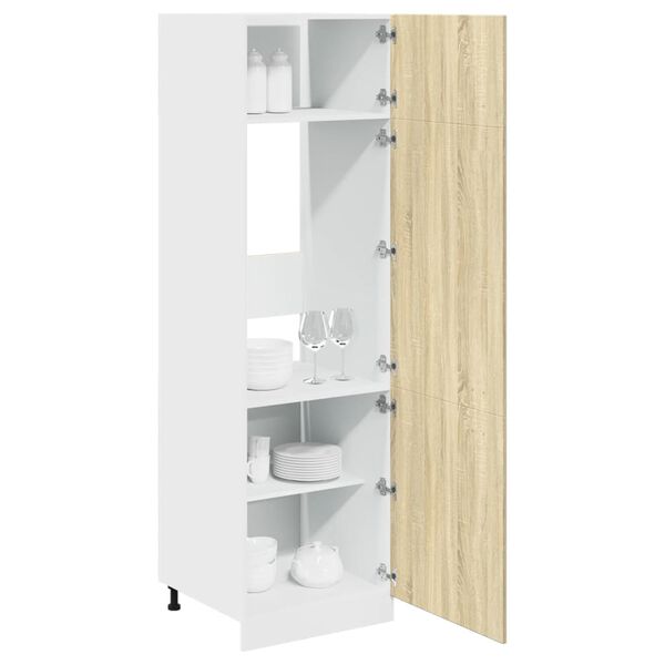 vidaXL Armoire réfrigérée "Lyon" Chêne Sonoma 60 x 57 x 207 cm Bois d'ingénierie