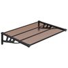 vidaXL Auvent de porte Noir 122x90 cm Polycarbonate