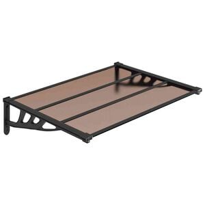 vidaXL Auvent de porte Noir 122x90 cm Polycarbonate