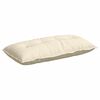 vidaXL Coussin de Dos Cr&egrave;me 100 x 50 cm Tissu en velours c&ocirc;tel&eacute;