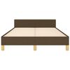 vidaXL Cadre de lit sans matelas marron fonc&eacute; 120x190 cm tissu