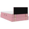vidaXL Lit de Rangement avec matelas Rose 120 x 200 cm Velours
