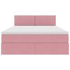 vidaXL Lit de Rangement avec matelas Rose 140 x 200 cm Velours
