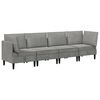 vidaXL Ensemble de meubles pour le salon 4 pc Gris clair Velours