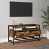 vidaXL Meuble TV chêne fumé 80x35x45 cm bois d'ingénierie