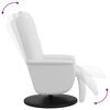vidaXL Fauteuil inclinable avec repose-pieds blanc similicuir