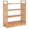 vidaXL Meuble &agrave; chaussures avec tiroir 70x27x81cm Bois massif de noyer
