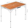 vidaXL Table de camping pliable avec 2 bancs Aluminium Marron