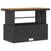 vidaXL Ensemble de salle à manger pour jardin Noir Poly rotin