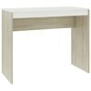 vidaXL Bureau Blanc et ch&ecirc;ne sonoma 90x40x72 cm Bois d'ing&eacute;nierie
