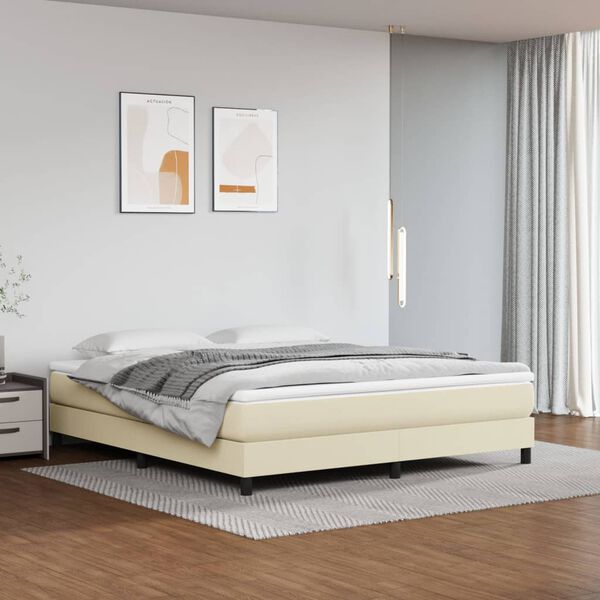vidaXL Matelas de lit &agrave; ressorts ensach&eacute;s fermet&eacute; moyenne Cr&egrave;me 180x200x20 cm