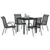 vidaXL Ensemble de salle &agrave; manger pour jardin 5 pcs Noir