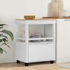 vidaXL Chariot de cuisine FLORO Blanc 72,5 x 45 x 80 cm