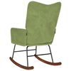 vidaXL Chaise &agrave; bascule Vert clair Velours