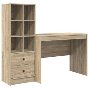 vidaXL Bureau avec tiroir 2 pcs Chêne Sonoma