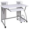 vidaXL Bureau d'ordinateur Blanc 110x52x88,5 cm Bois d&rsquo;ing&eacute;nierie