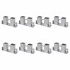 vidaXL Aide d'empilage du bois de chauffage 8 pcs Acier Argent&eacute;