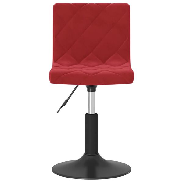 vidaXL Chaise pivotante de salle &agrave; manger Rouge bordeaux Velours