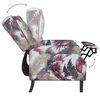 vidaXL Fauteuil inclinable Motif &agrave; fleurs Tissu