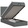vidaXL Lit ottoman avec matelas Gris fonc&eacute; 100 x 200 cm Tissu