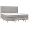 vidaXL Sommier &agrave; lattes de lit avec matelas Gris clair 200x200cm Tissu