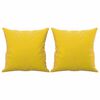 vidaXL Canap&eacute; 2 places avec oreillers d&eacute;coratifs jaune 140 cm velours