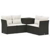 vidaXL Ensemble de Canap&eacute;s 5 pc Noir et blanc cr&egrave;me